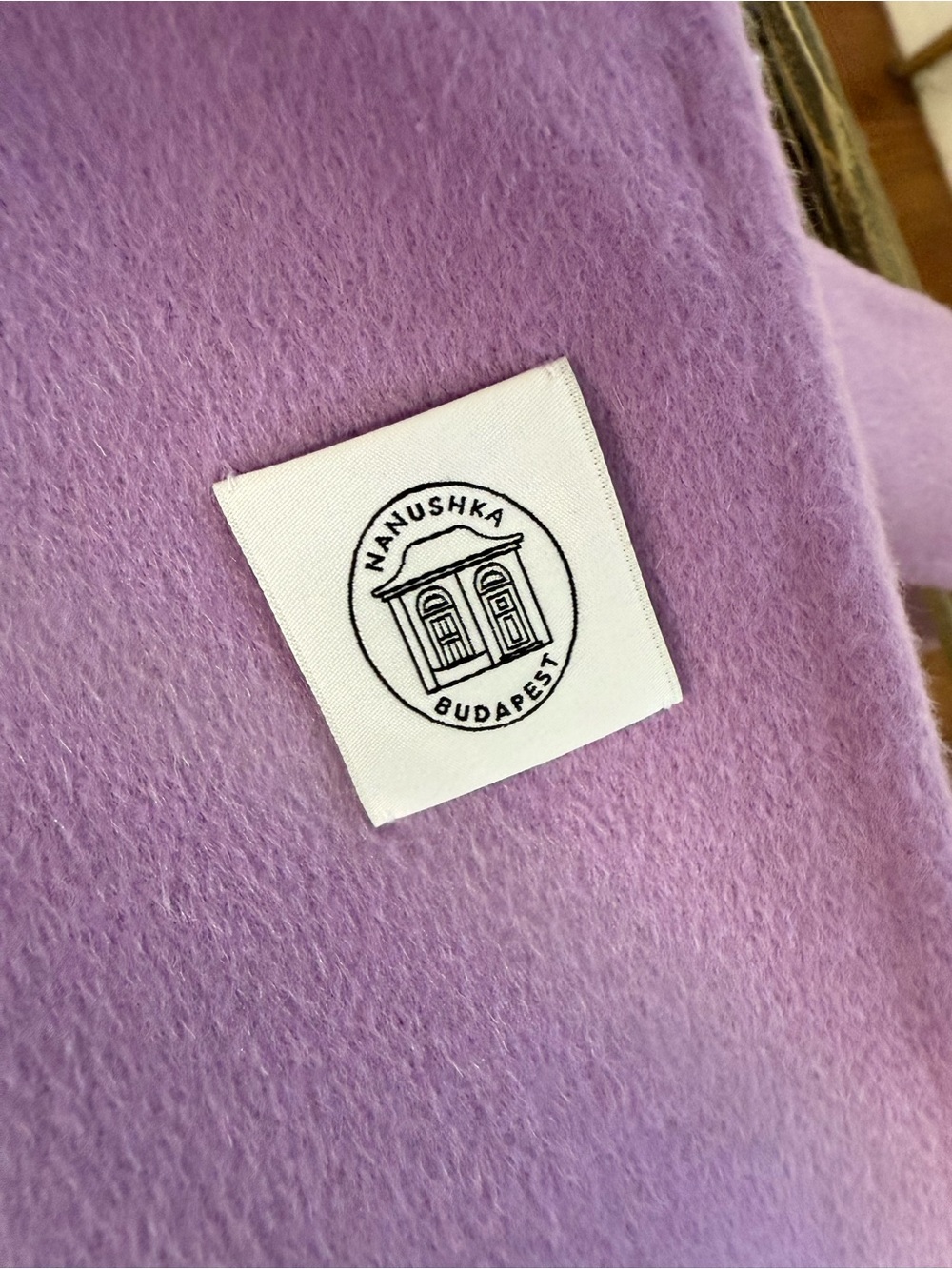 Nanushka Alamo Wool Wrap Coat Lavender Lilac Sz XS - Picture 8 of 16